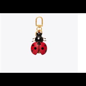 Tory Burch Leather Ladybug Key Fob/Bag Charm